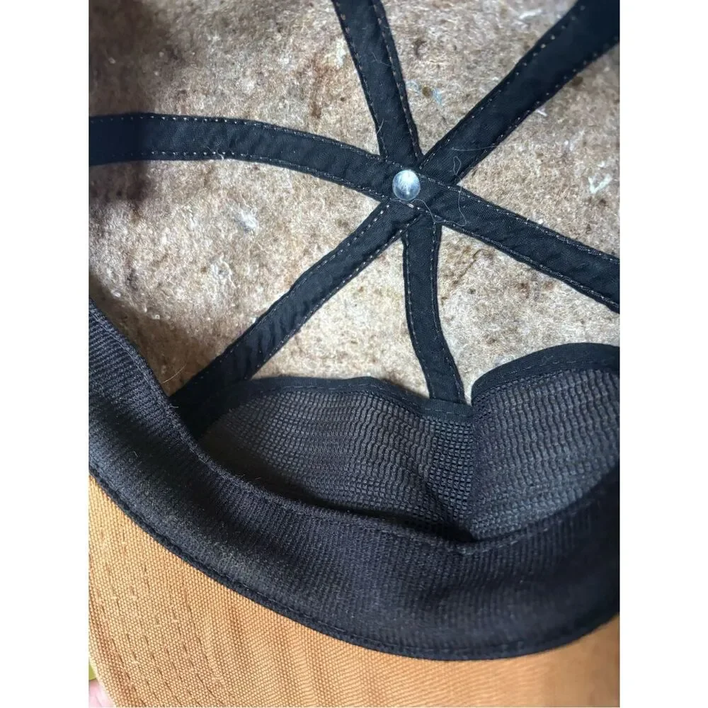 Vintage Carhartt Aztec Wool Snapback Hat Brown Duck Canvas Brim USA Made
